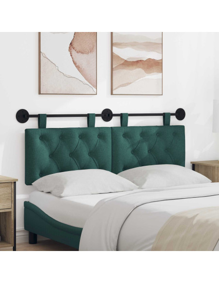Testata appesa Verde Scuro 150 x 55 x 7 cm Tessuto
