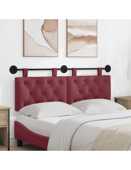 Testata appesa Rosso Vino 150 x 55 x 7 cm Tessuto