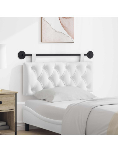 Testata appesa Bianco 110 x 55 x 7 cm Tessuto