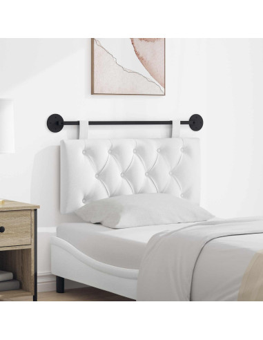 Testata appesa Bianco 100 x 55 x 7 cm Tessuto