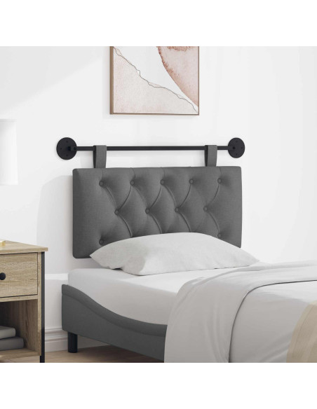 Testata appesa Grigio scuro 100 x 55 x 7 cm Tessuto