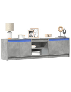 Mobile Porta TV con LED Grigio Cemento 180x34x50cm Truciolato