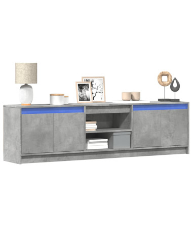 Mobile Porta TV con LED Grigio Cemento 180x34x50cm Truciolato
