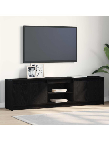Unità TV 2 pcs Nero 180 x 34 x 50 cm Legno multistrato