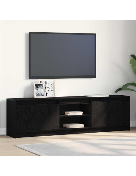 Unità TV 2 pcs Nero 180 x 34 x 50 cm Legno multistrato