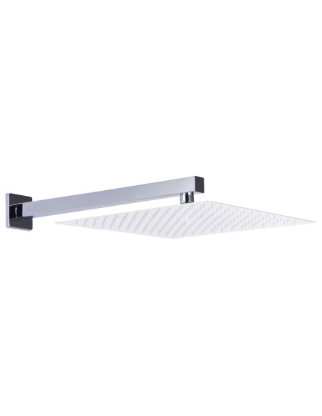 Braccio di Supporto Doccia Quadrato Acciaio 201 Argento 40 cm