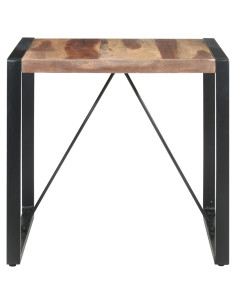 Tavolo da Pranzo 80x80x75 cm Legno Massello Finitura Sheesham 2