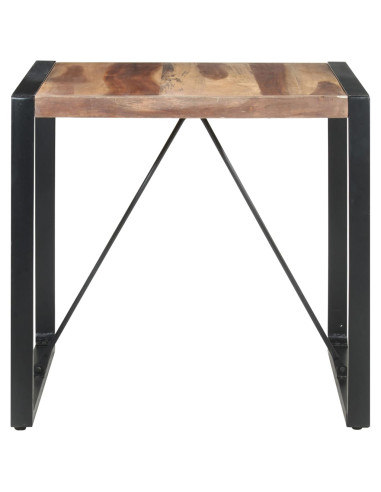 Tavolo da Pranzo 80x80x75 cm Legno Massello Finitura Sheesham