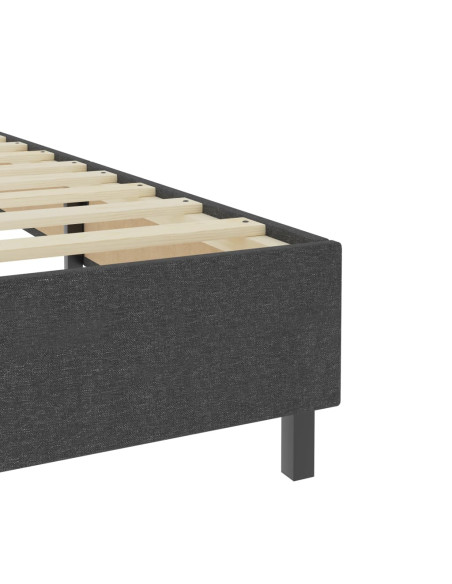 Letto a Molle Grigio Scuro in Tessuto 180x200 cm