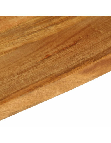 Piano Tavolo Bordi Vivi 180x30x2,5 cm Legno Massello di Mango
