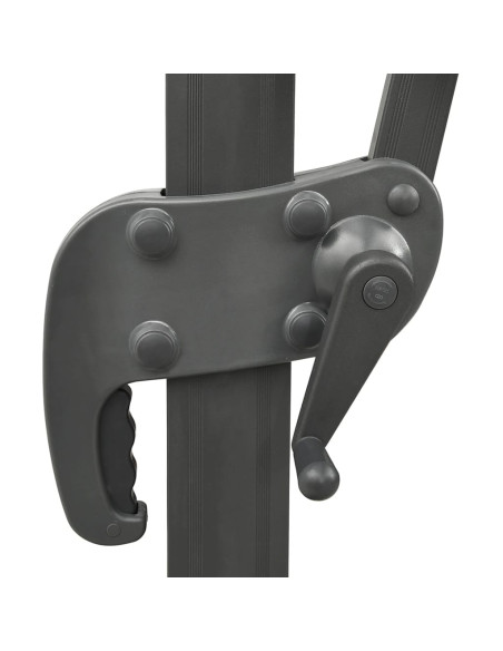 Ombrellone a Sbalzo con Doppia Copertura 400x300 cm Verde