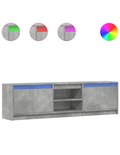 Mobile Porta TV con LED Grigio Cemento 180x34x50cm Truciolato 2