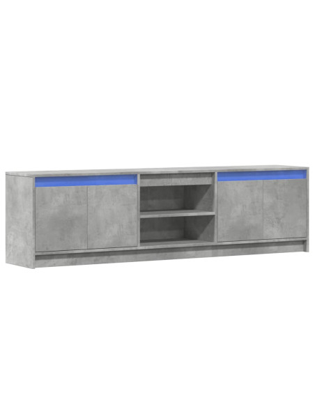 Mobile Porta TV con LED Grigio Cemento 180x34x50cm Truciolato
