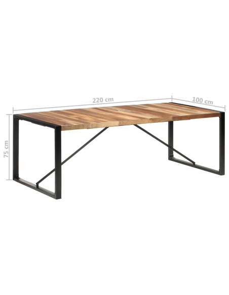 Tavolo da Pranzo 220x100x75 cm in Legno Massello