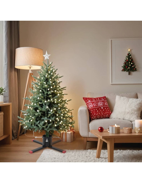 Supporto per Albero di Natale Nero 61x61x15,5 cm