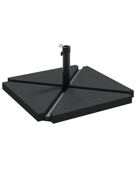 Set Base per Ombrellone da Giardino 5 pz in Granito e Acciaio