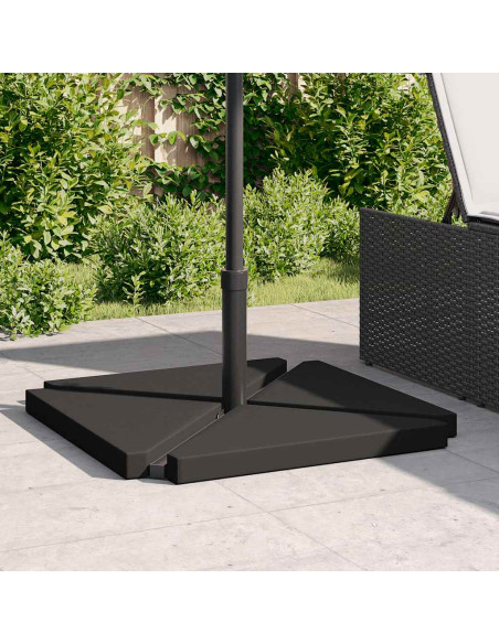 Set Base per Ombrellone da Giardino 5 pz in Granito e Acciaio