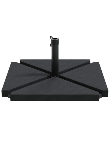 Set Base per Ombrellone da Giardino 5 pz in Granito e Acciaio