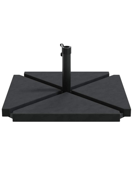 Set Base per Ombrellone da Giardino 5 pz in Granito e Acciaio