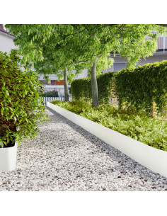 Bordure per Prato 20 pz Bianchi Acciaio Laminato a Freddo