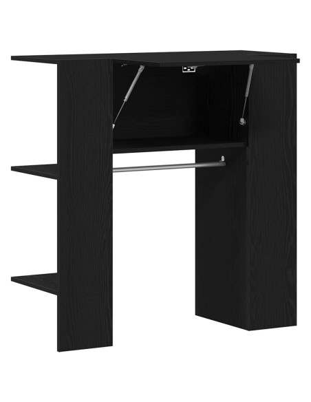 Armadio per corridoio con porta Rovere Nero 97,5 x 37 x 99 cm