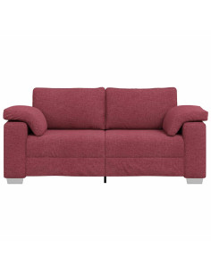 Divano a due posti Rosso Vino 180 cm Tessuto 2