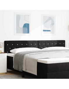 Testiera Nero 200 cm Velluto