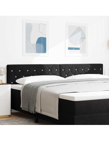 Testiera Nero 200 cm Velluto