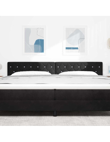 Testiera Nero 200 cm Velluto