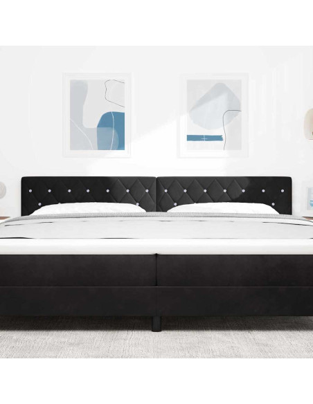 Testiera Nero 200 cm Velluto