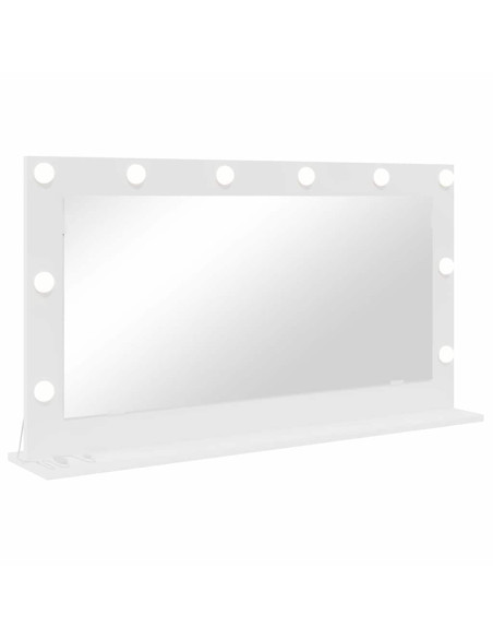 Specchio da Vanità Rettangolare Bianco 100 x 55 x 18 cm