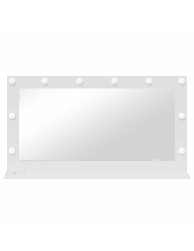 Specchio da Vanità Rettangolare Bianco 100 x 55 x 18 cm