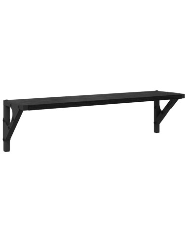 Scaffali da parete 2 pcs Rovere Nero 60 x 15 x 15,5 cm