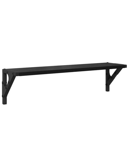 Scaffali da parete 2 pcs Rovere Nero 60 x 15 x 15,5 cm
