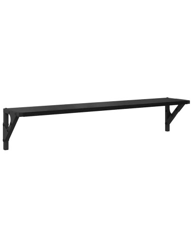 Scaffali da parete 2 pcs Rovere Nero 80 x 15 x 15,5 cm