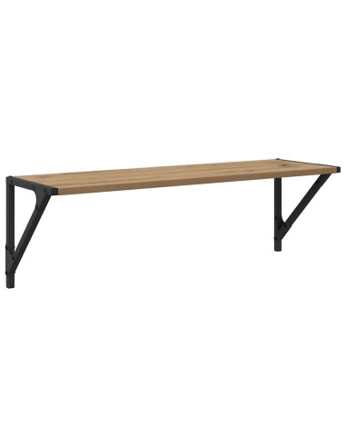 Scaffali da parete 2 pcs Rovere artigianale 80 x 25 x 25,5 cm