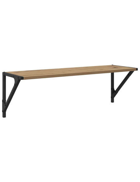 Scaffali da parete 2 pcs Rovere artigianale 80 x 25 x 25,5 cm
