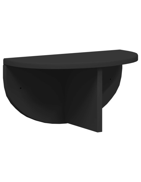 Scaffale da parete 2 pcs Nero 38 x 19 x 19 cm Legno multistrato
