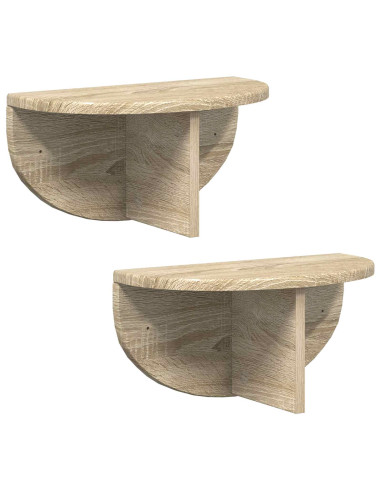 Scaffale da parete 2 pcs Rovere Sonoma 38 x 19 x 19 cm