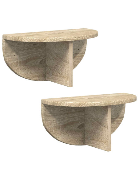 Scaffale da parete 2 pcs Rovere Sonoma 38 x 19 x 19 cm