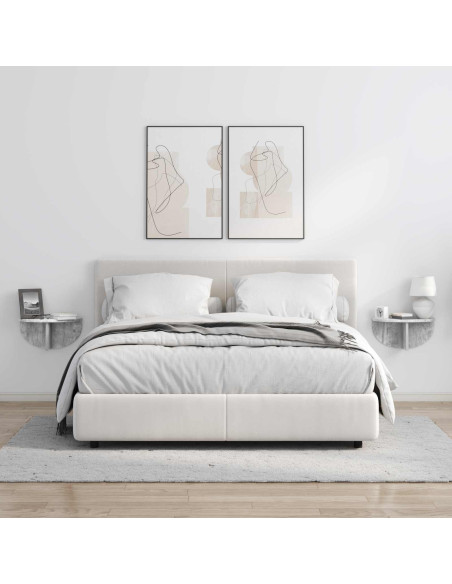 Scaffale da parete 2 pcs Grigio cemento 38 x 19 x 19 cm