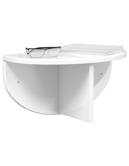 Scaffale da parete 2 pcs Bianco Lucido 38 x 19 x 19 cm