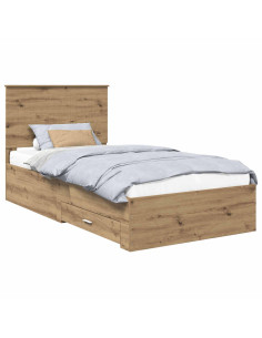 Struttura del letto Rovere artigianale 100 x 200 cm 2