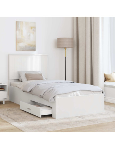 Struttura del letto Bianco 90 x 190 cm Legno multistrato