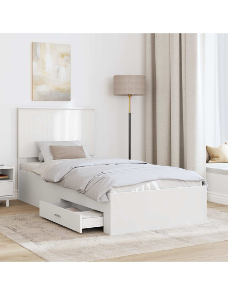 Struttura del letto Bianco 90 x 190 cm Legno multistrato