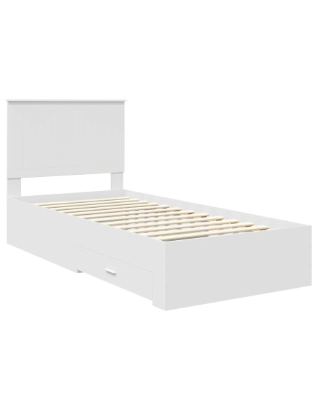 Struttura del letto Bianco 90 x 190 cm Legno multistrato