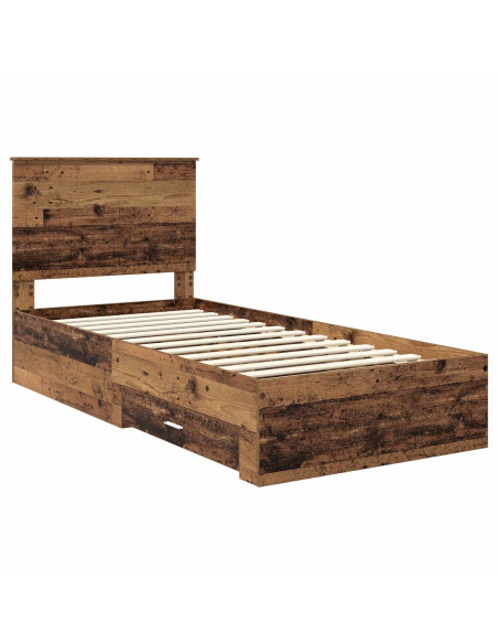 Struttura del letto Legno vecchio 90 x 190 cm Legno multistrato