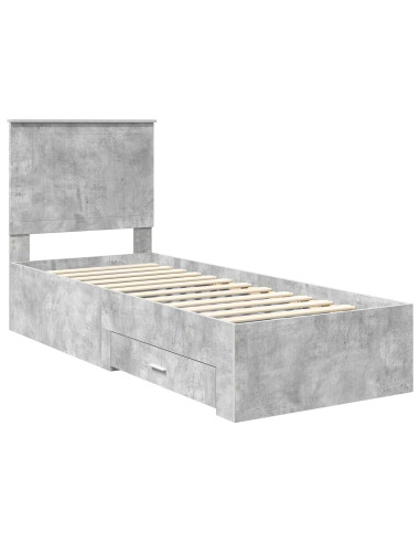 Struttura del letto Grigio Certo e Argento 70 x 190 cm