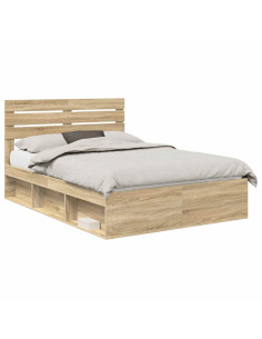 Struttura del letto Sonoma 140 x 190 cm Pino massello 2