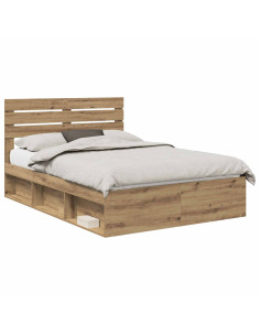 Struttura del letto Rovere Artigianale 140 x 190 cm 2